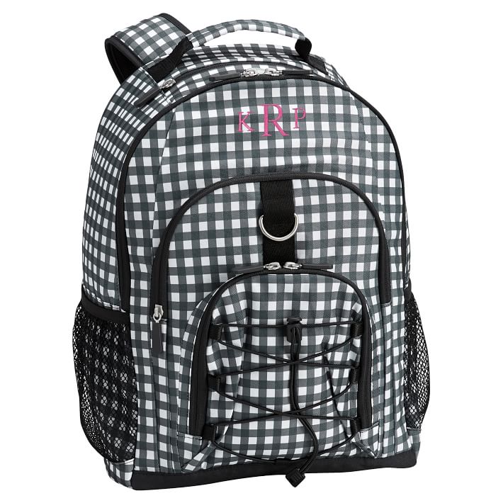 Gear-Up Black/White Gingham Backpack