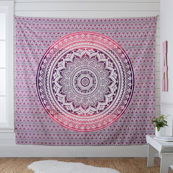 Printed Tapestry, Pink/Purple