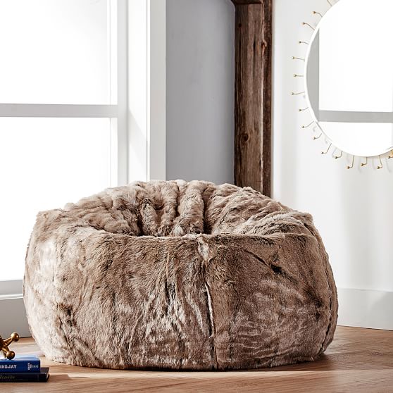 Wolf Faux-Fur Bean Bag Chair | Pottery Barn Teen