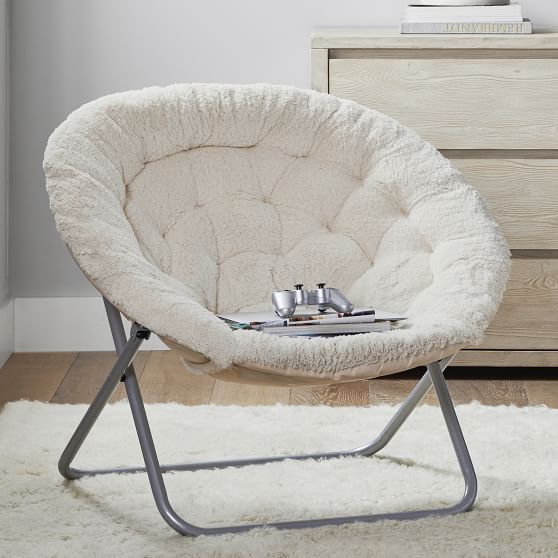 Sherpa Ivory Hang-A-Round Chair