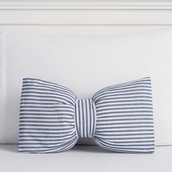 Striped Bow Pillow