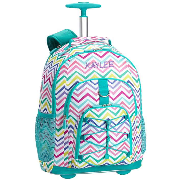 Gear-Up Multi Chevron Print Rolling Backpack