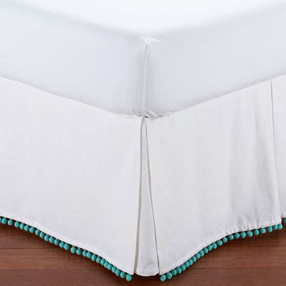 Pom Pom Girls Bed Skirt Pottery Barn Teen
