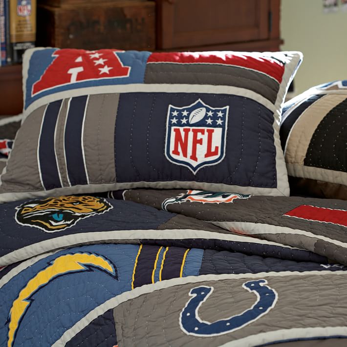 2012 NFL AFC Boy's Quilt + Sham Pottery Barn Teen