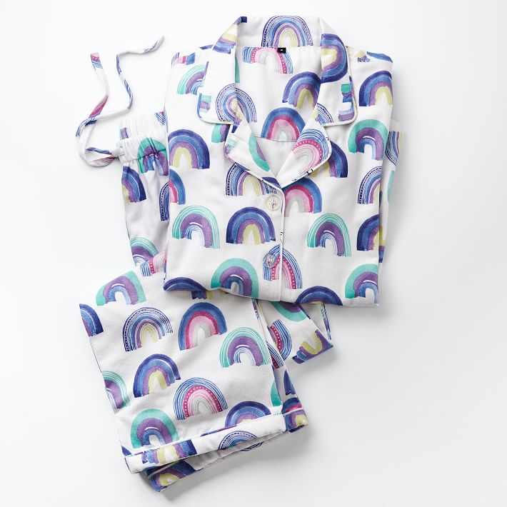 Rainbow Flannel Pajama Set