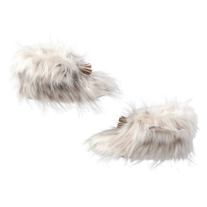 XL Snow Cat Ankle Tassel Faux-Fur Booties