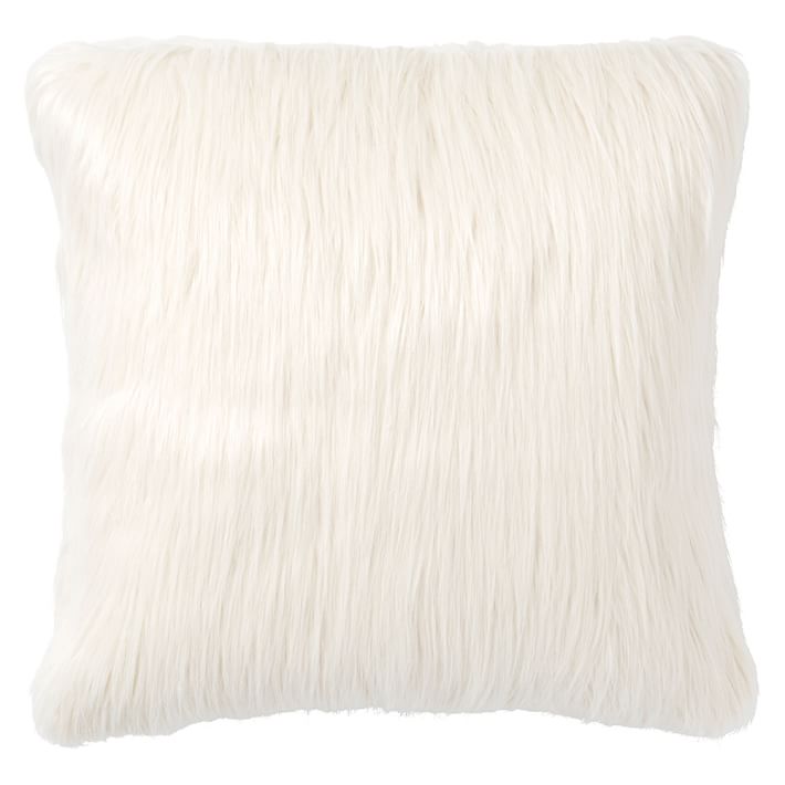 Faux Fur Pillow Cover, Faux Fur Throw Pillow, off White Faux Fur Pillow  Cover, White Pillow Cushions,fur Pillow,fluffy Pillow Case 