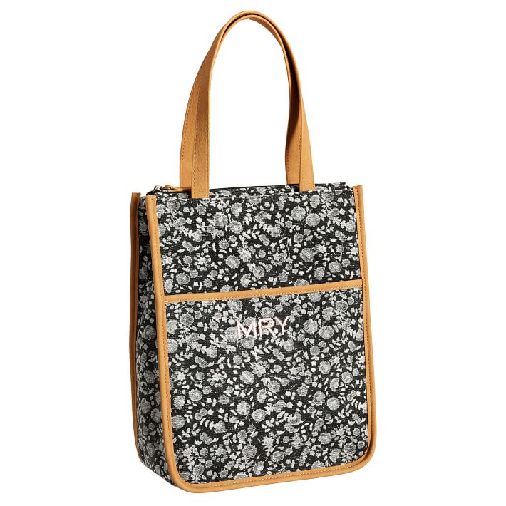 Northfield Black Ditsy Floral Tote Lunch Bag