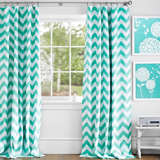 Chevron Blackout Curtain Teen Curtains Pottery Barn Teen