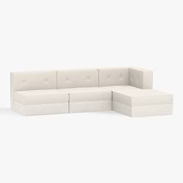 Piped Cushy Storage Super Sectional Set