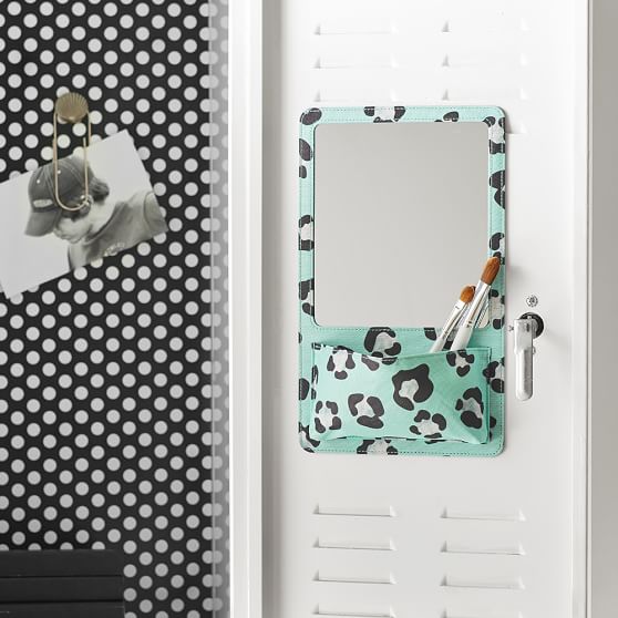 GearUp Metallic Leopard Spots Locker Mirror Pocket Sale Pottery