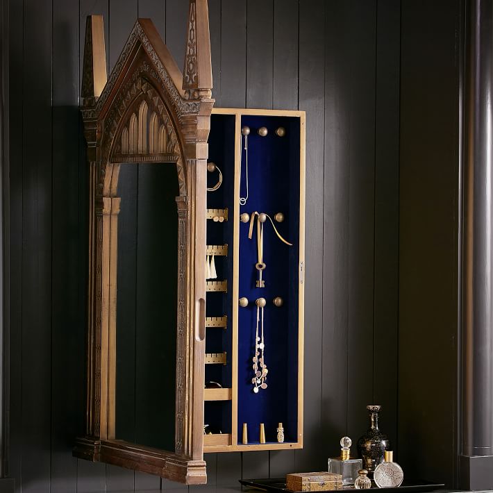  Harry Potter Wand Wall Mirror with Jewelry Hooks Storage Rack :  Electronics