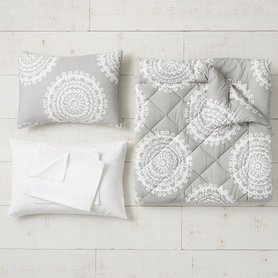 Medallion Florette Twin XL Comforter Bundle Pottery Barn Teen