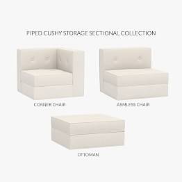 Build Your Own - Piped Cushy Storage Sectional