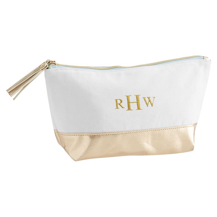 Sleepover Gold Colorblock Boat Pouch