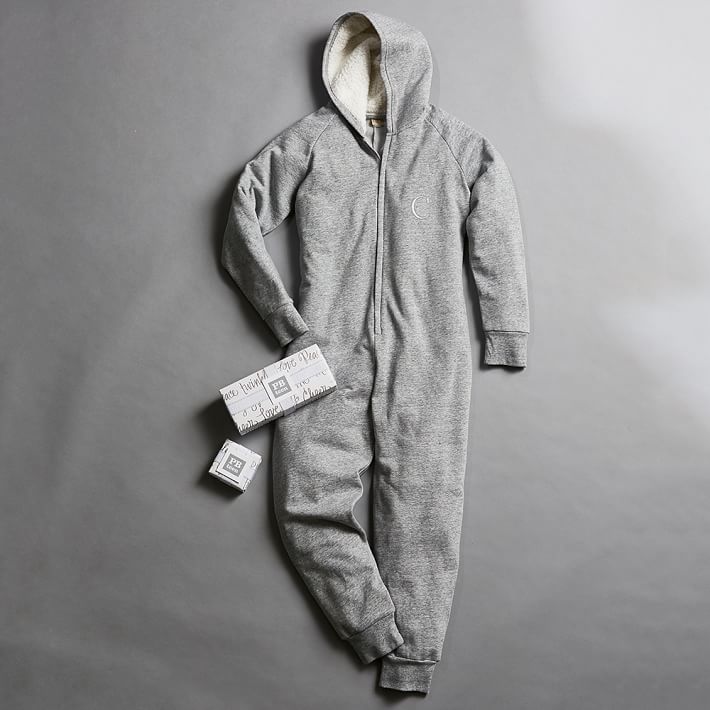 Cozy Jersey Onesie Gray Pottery Barn Teen