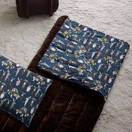 Brown Chamois Sleeping Bag + Pillowcase Boys Sleeping Bags Pottery