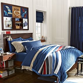 Harbor Stripe Boys Quilt, Sale