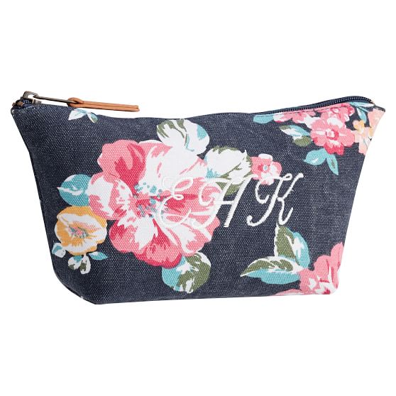 Northfield Bloom Burst Zippered Boat Teen Makeup Bag Pottery Barn Teen