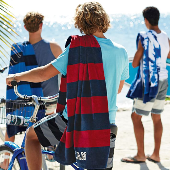 Rugby stripe best sale beach towel