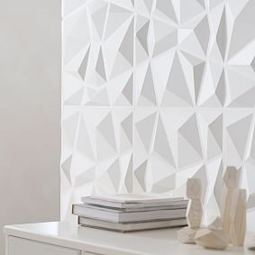 Dimensional Geometric Wall Tiles, Set of 8 | Wall Decor | Pottery Barn Teen