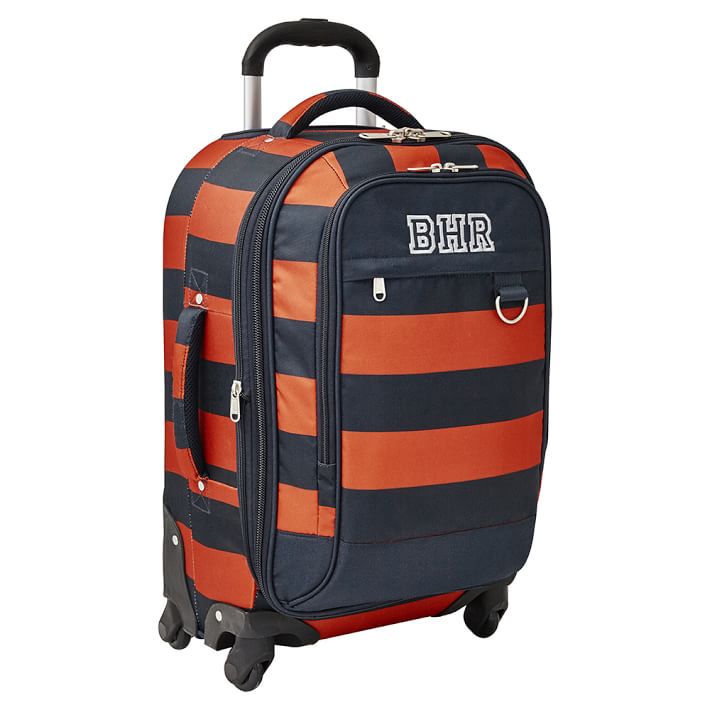 Getaway Blue/Orange Rugby Stripe Carry-On Spinner