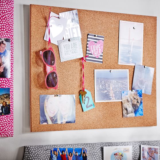 No Nails Rectangular Pinboard Dorm Organization Pottery Barn Teen