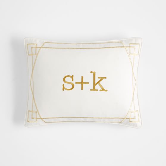Metallic Monogram Pillow Cover Pottery Barn Teen