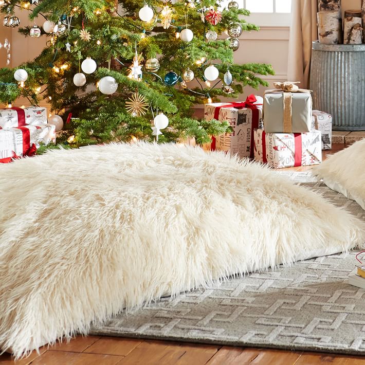 Oversized Faux-Fur Floor Pillow