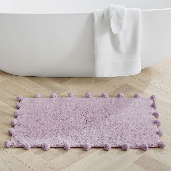 Classic PomPom Bath Mat Pottery Barn Teen
