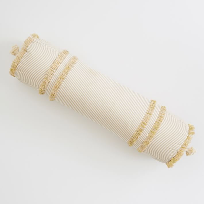 Fringe Bolster Pillow Teen Throw Pillows Pottery Barn Teen