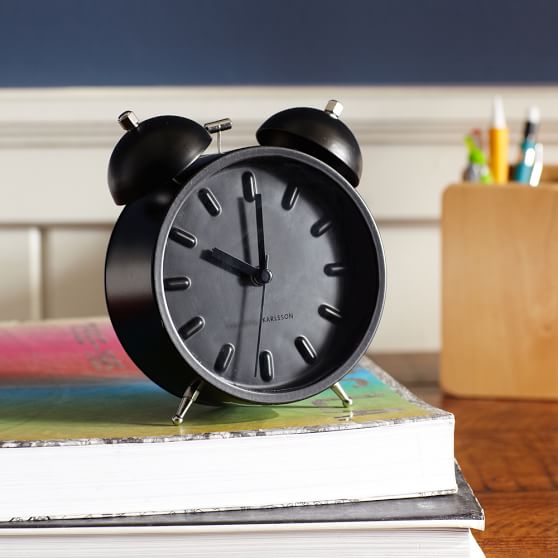 Medium Twin Bell Alarm Clock Bedside Clock Pottery Barn Teen