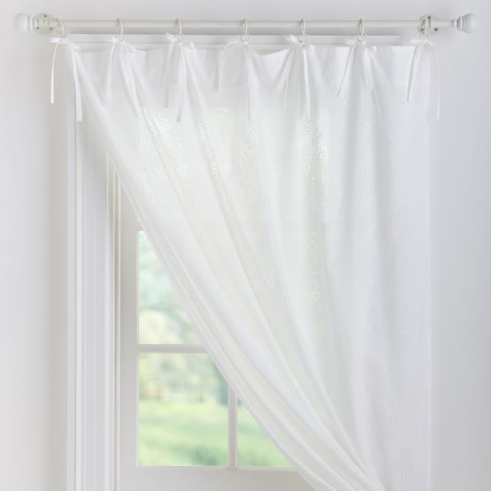 Hello Kitty® Crochet Trim Sheer Curtain - Set of 2