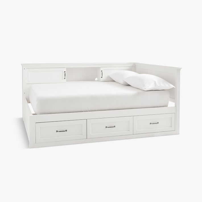 Queen corner online bed frame