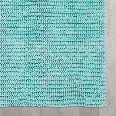 Textured Wool Rug - Pale Seafoam | Pottery Barn Teen