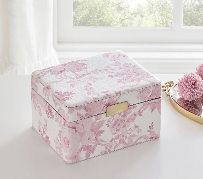 LoveShackFancy Pink Floral Jewellery Box | Pottery Barn Teen