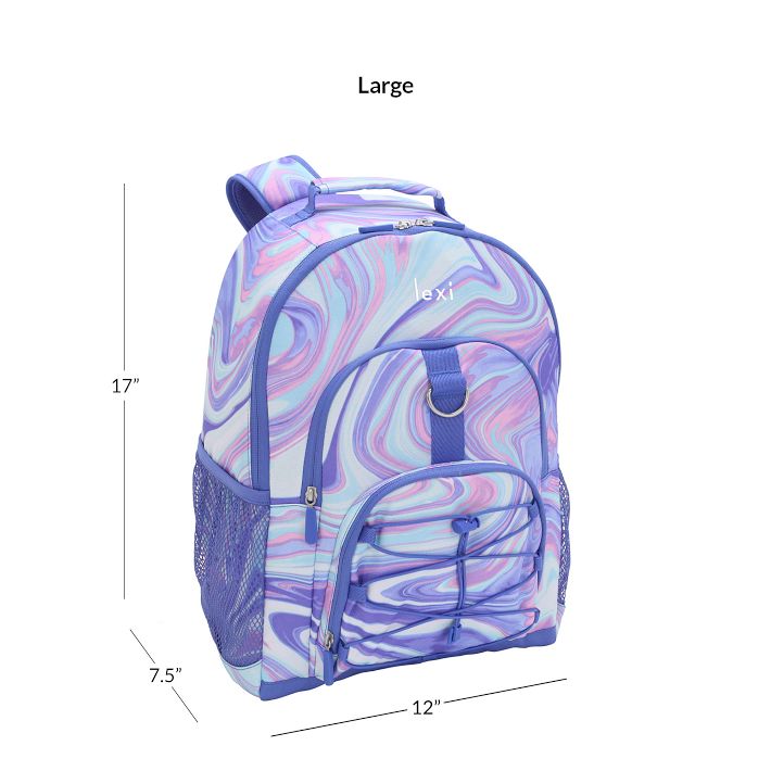 Pink purple and blue backpack sale