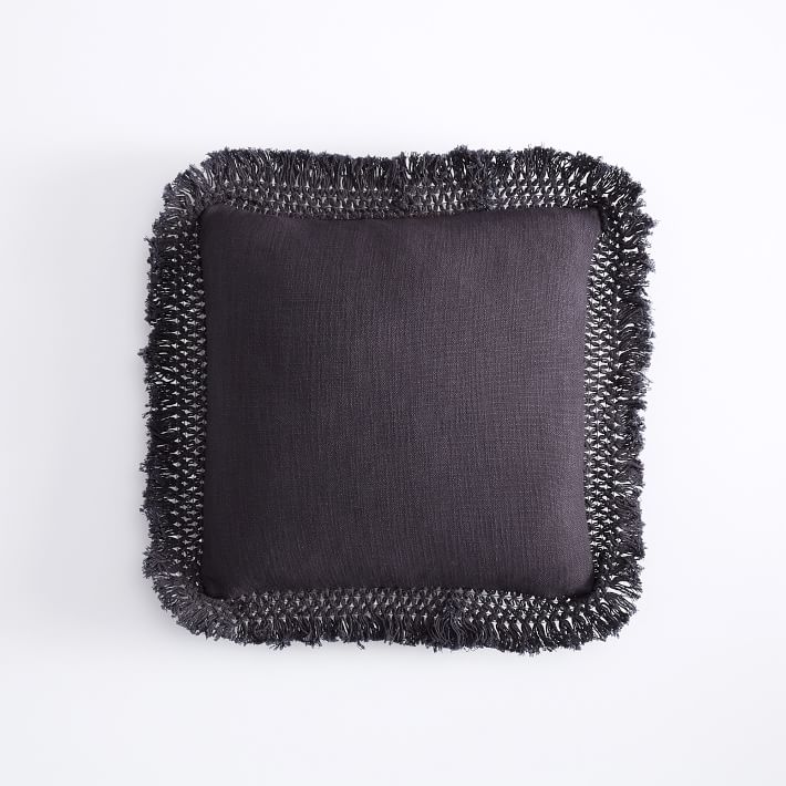 Crochet Fringe Pillow Cover