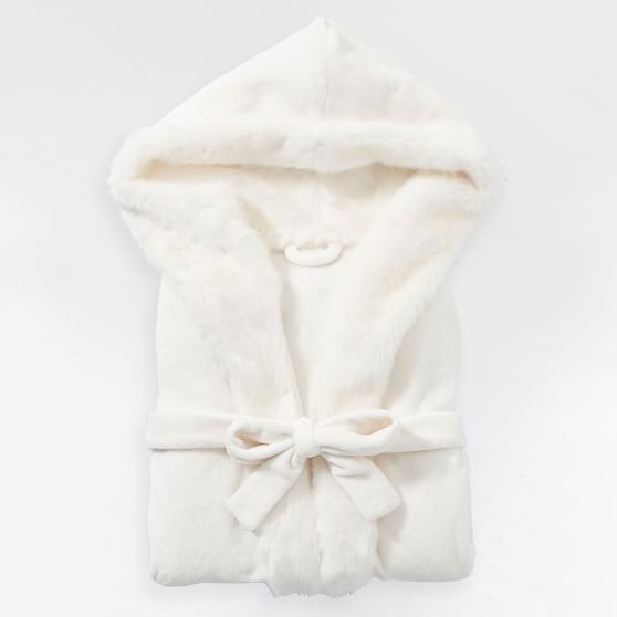 Hooded Ice Faux-Fur Teen Robe | Pottery Barn Teen