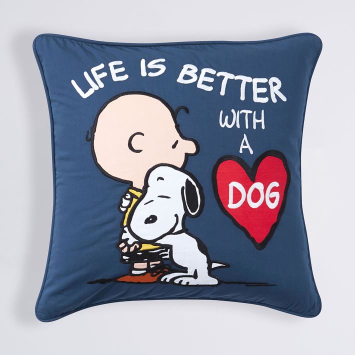 Peanuts&#174;  Life Is Better With A Dog Pillow Cover