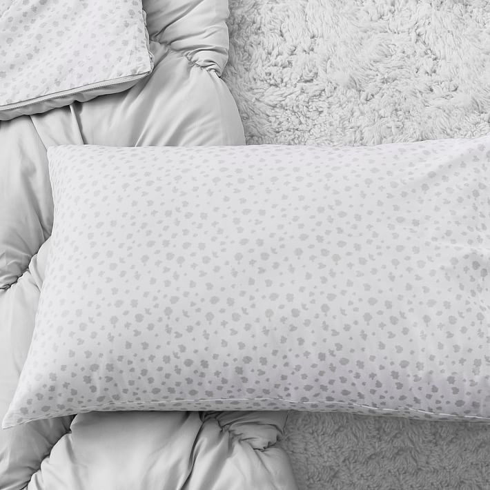 Light Gray Whimsical Waves Pillowcase