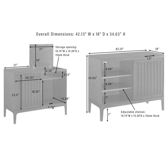 Asher Record Storage Media Console Pottery Barn Teen