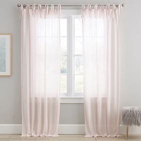 Cotton Tie Sheer Curtain | Teen Curtains | Pottery Barn Teen