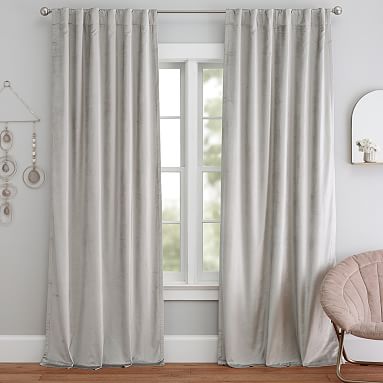 west elm x pbt Cotton Luster Velvet Curtain | Pottery Barn Teen