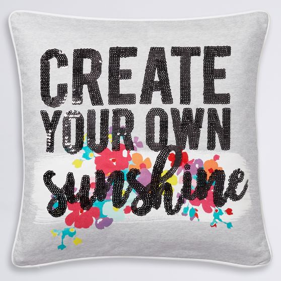 Create Your Own Sunshine Pillow Cover Teen Throw Pillows Pottery