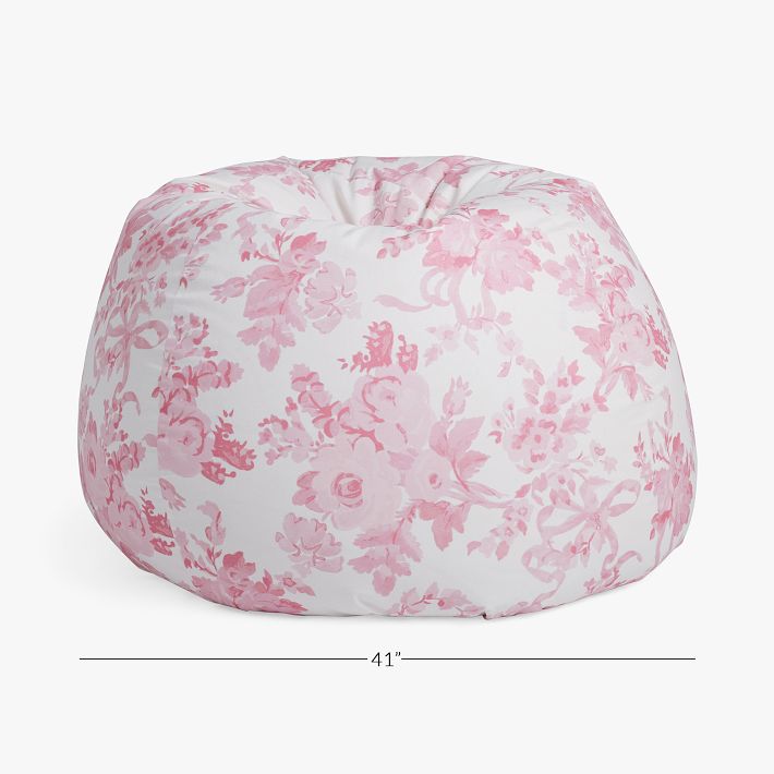 LoveShackFancy Garden Damask Pink Bean Bag Chair Pottery Barn Teen