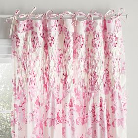 LoveShackFancy Garden Damask Smocked Curtain | Pottery Barn Teen