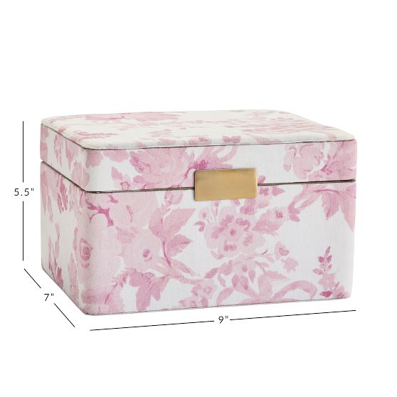 LoveShackFancy Pink Floral Jewelry Box | Pottery Barn Teen