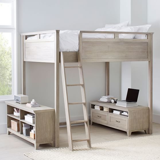 Hampton Loft Bed With Bookcase | Pottery Barn Teen