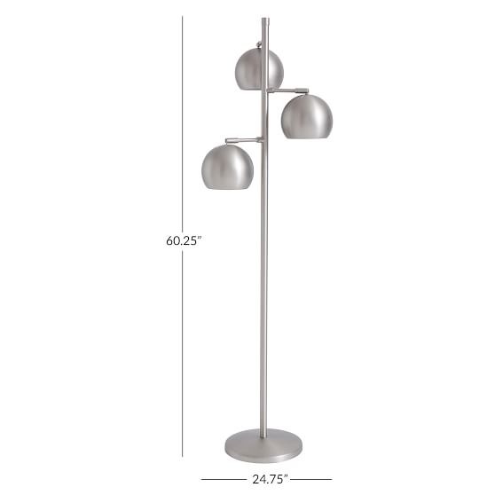 Brushed Nickel Metallic Spotlight Teen Floor Lamp Pottery Barn Teen
